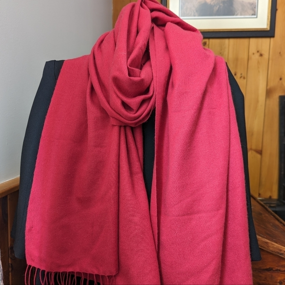 Pashmina Silk Scarf Wrap Fuschia 107"x 37" So Soft Cozy All Season